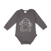 Long-sleeved bodysuit made of cotton (organic)